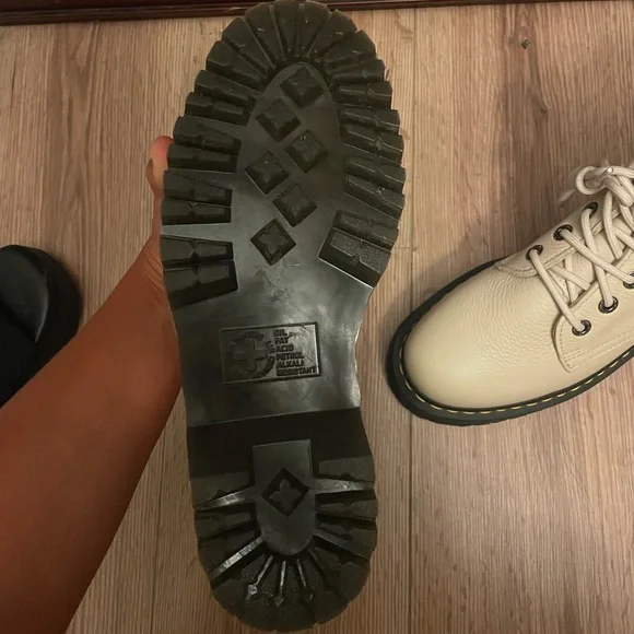 Dr. Martens Cream Combat Boots - Picture 3 of 6